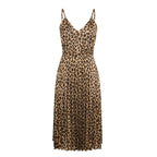 2020 AliExpress Amazon Wish Spring And Summer New Suspenders V-neck Pleated Dress Princess Skirt Multicolor Spot