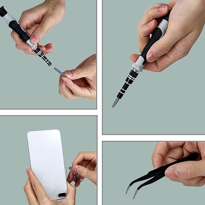 115 in 1 Professional Precision Screwdriver Set, Multi-Function Magnetic Repair Computer Tool Kit For Mobiles/Tablets/Glasses/Laptop/PC Gray