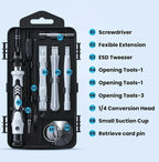 115 in 1 Professional Precision Screwdriver Set, Multi-Function Magnetic Repair Computer Tool Kit For Mobiles/Tablets/Glasses/Laptop/PC Gray