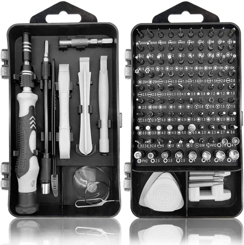 115 in 1 Professional Precision Screwdriver Set, Multi-Function Magnetic Repair Computer Tool Kit For Mobiles/Tablets/Glasses/Laptop/PC Gray