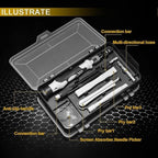 115 in 1 Professional Precision Screwdriver Set, Multi-Function Magnetic Repair Computer Tool Kit For Mobiles/Tablets/Glasses/Laptop/PC Gray