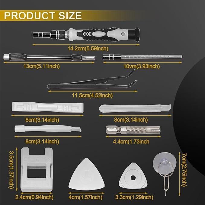 115 in 1 Professional Precision Screwdriver Set, Multi-Function Magnetic Repair Computer Tool Kit For Mobiles/Tablets/Glasses/Laptop/PC Gray